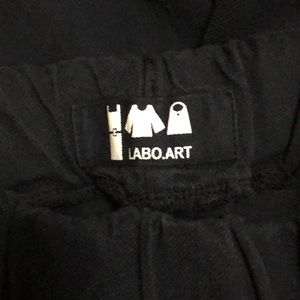 Labo.art wideleg Cotton pants, navy